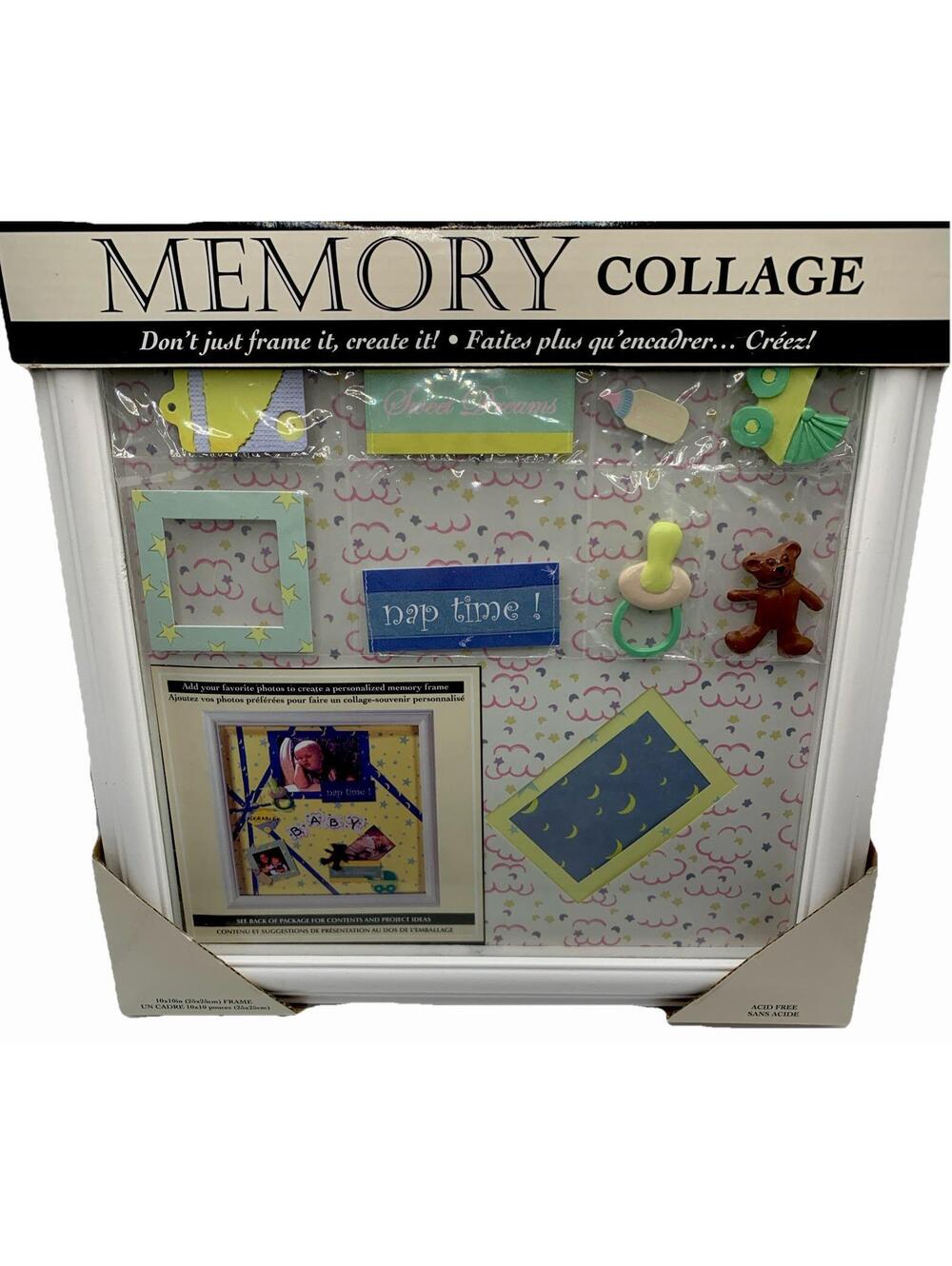DIY Baby Memory Collage Frame Kit, Nursery Keepsake (10"x10")